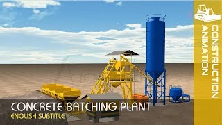 Concrete Batching Plant Works  Ready Mix Machine  Mixing Plant [upl. by Ninaj]