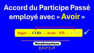 Accord du Participe Passé employé avec Avoir [upl. by Ahseneuq]