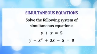 How to work out simultaneous equations Substitution method basicalgebra grade12algebra maths [upl. by Cordelie]