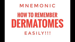 How to remember Dermatomes easily [upl. by Nare]