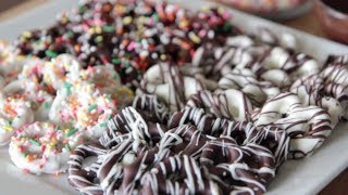 How to Make Chocolate Covered Pretzels  Tutorial [upl. by Elga]