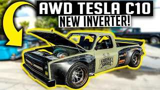 Tesla Swapped Squarebody Inverter amp Radiator Repair  Electric C10 Ep 24 [upl. by Ehrlich]