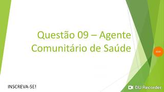 Questão 09  Agente Comunitário de Saúde  Planejamento Familiar [upl. by Irrahs]