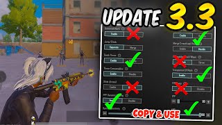 New Update 33 Best Settings amp Sensitivity to Improve Headshots and HipFire ✅❌  PUBG MOBILE  BGMI [upl. by Tobie]