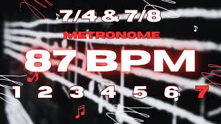 87 BPM  74 amp 78 Metronome [upl. by Garaway]