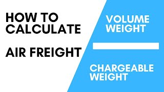 HOW TO CALCULATE AIR FREIGHT VOLUME WEIGHT CHARGABLE WEIGHT CALCULATION OF AIR FREIGHT [upl. by Burkley]