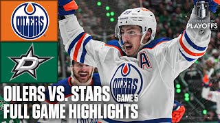 Edmonton Oilers vs Dallas Stars Game 5  NHL Western Conference Final  Full Game Highlights [upl. by Irrehs511]