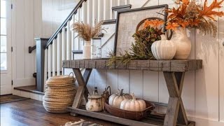 Entryway Fall Decor Ideas  Entryway Table Decor Ideas For Autumn [upl. by Nyrol]