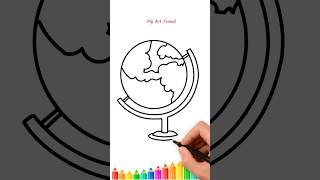 How To Draw Earth Earth Drawing Easy easydrawing art foryou [upl. by Arlynne]