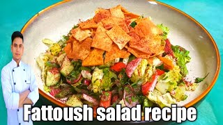 Fattoush salad recipe Fattoush salad Arabicfattoush salad dressing [upl. by Sisile]