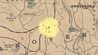 Red Dead Online Tesoro Norte de Clingman Clingman North Treasure Map Location [upl. by Queen]