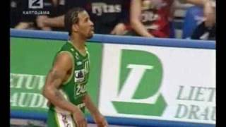 Zalgiris  Rytas Collins three point shot 2 times [upl. by Nohsreg]