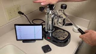 9 La Pavoni Pressure amp Temperature Profiling  Mini Display with Acaia Pyxis Scale and Warmup [upl. by Erina795]