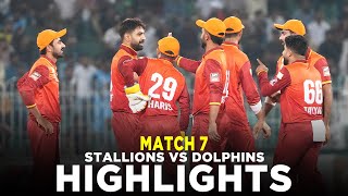 Full Highlights  Stallions vs Dolphins  Match 7  Bahria Town Champions Cup 2024  M9A1K [upl. by Nylssej72]