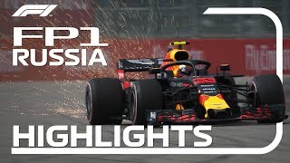 2018 Russian Grand Prix FP1 Highlights [upl. by Aneelas]