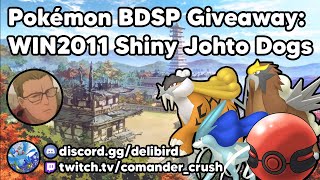 Pokémon BDSP Giveaway WIN2011 Shiny Johto Events [upl. by Nirmak167]