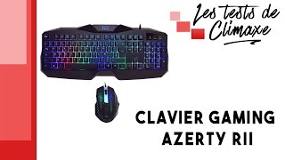 Test dun ensemble clavier  souris rétroéclairés gaming Rii Azerty [upl. by Ednihek]