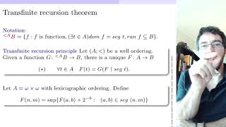 39 Set Theory Transfinite Recursion [upl. by Jovitah187]