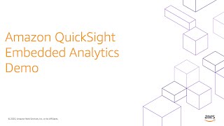 Amazon QuickSight Embedded Analytics Demo [upl. by Stutzman]