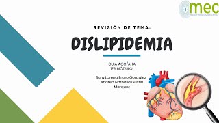 Dislipidemia parte 1  AMEC UCC PASTO [upl. by Ecirtnahc]