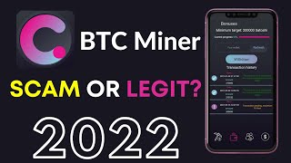 BTC Miner App Legit or Scam  Bitcoin Miner App Review [upl. by Lazaruk]