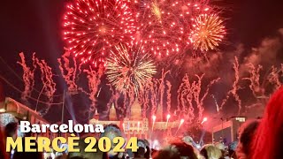 Piromusical de La Mercè 2024 in Barcelona with Rosalía Selected Songs [upl. by Blancha]