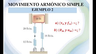 Vibraciones libres  Oscilador armónico simple Ejemplo 2 [upl. by Yrovi]