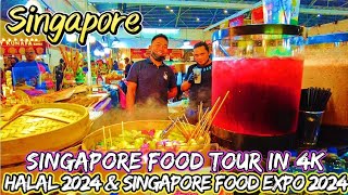 Halal 2024  Singapore Food Expo 2024  Food Tour at Singapore Expo in 4K [upl. by Pickering31]