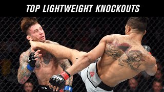 Top 10 Lightweight Knockouts in UFC History [upl. by Hardin]