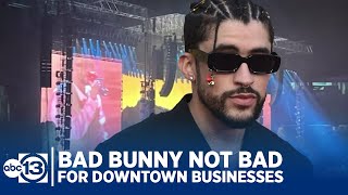 Bad Bunny not bad for downtown Houston businesses [upl. by Nylecyoj]