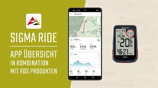 SIGMA RIDE  App Übersicht in Kombination mit ROX Produkten  DE [upl. by Apurk]