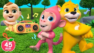 A Ram Sam Sam Dance Animal Version More Lalafun Nursery Rhymes amp Kids Songs [upl. by Enaj]