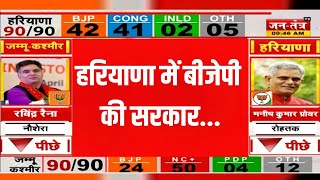 HARYANA ELECITON RESULT LIVE  CONGRESS को झटका बीजेपी की बनेगी सरकार [upl. by Yelah]