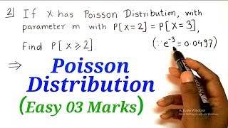 Poisson Distribution  Probability  03 Marks  HSC 12th Commerce [upl. by Birdella]