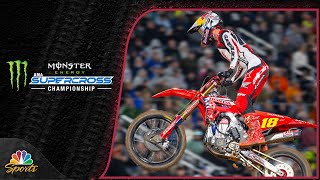 Supercross 2024 Birmingham Round 9 best moments  Motorsports on NBC [upl. by Eniffit]