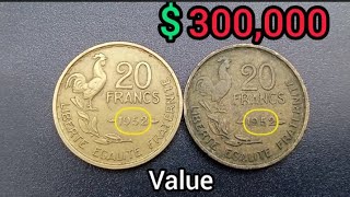 ULTRA RARE 20 FRANCS WORTH UP 300000 MOST VALUABLE coin valeurs [upl. by Cherilynn]