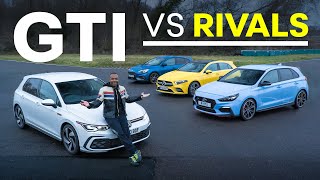 NEW VW Golf GTI vs Focus ST AMG A35 Hyundai i30N  4K [upl. by Anivlis827]