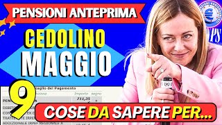 🔴 9 COSE SU PENSIONI ANTICIPAZIONI CEDOLINO MAGGIO 👉 DA TENERE DOCCHIO IRPEF 2024 ARRETRATI ✅ [upl. by Alhahs]