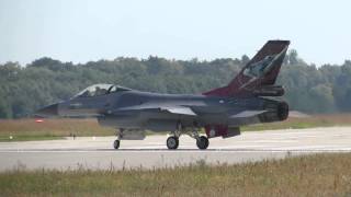 F16 322 sq with 70 years 322 Squadron tail departs at Volkel [upl. by Anhcar183]