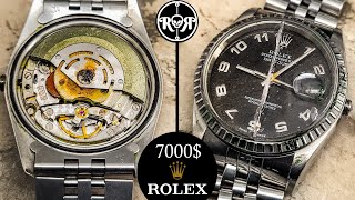 Restoration of a 7000 Rolex Datejust  Rare Vintage Rolex LogoDial  Rusty Caliber 3135 [upl. by Anirdnajela120]