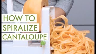 How To Spiralize Cantaloupe [upl. by Ttocserp]