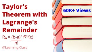 Taylors Theorem with Lagranges form of remainder Proof  Advanced Calculus [upl. by Illom579]