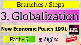 Globalization  Branches of New Economic Policy 1991  Part 5  StudyRiderz [upl. by Feune234]