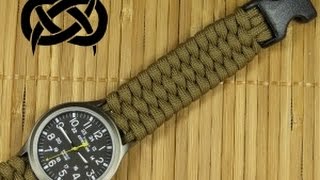 Beginner Paracord Single Strand Trilobite Buckle Watchband Paracord 101 [upl. by Artnoed]