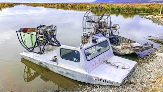 Utah style airboat with the turbo Yamaha Farmington Bay 2023 watch the ending to see if it runs dry [upl. by Goldia]