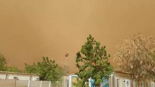 Sand storm Haboob El Geneina Darfur Sudan [upl. by Lemrac]