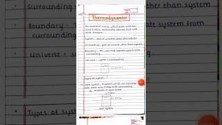 Thermodynamics class 11 chemistry Notes [upl. by Uchida837]