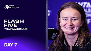 Semifinals Sabalenka Faces Gauff Zheng Against Krejcikova  Flash Five  Day 7  WTA Finals Riyadh [upl. by Bouchier]