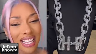 Megan Thee Stallion Award Herself With A New Diamond Chain From Eliantte😤💎💧💦 [upl. by Sprague]