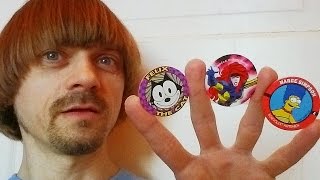 Pog Haul 2017 Weird Paul Milk Caps My Vintage Collection Art Video Game Toys Retro [upl. by Ion257]